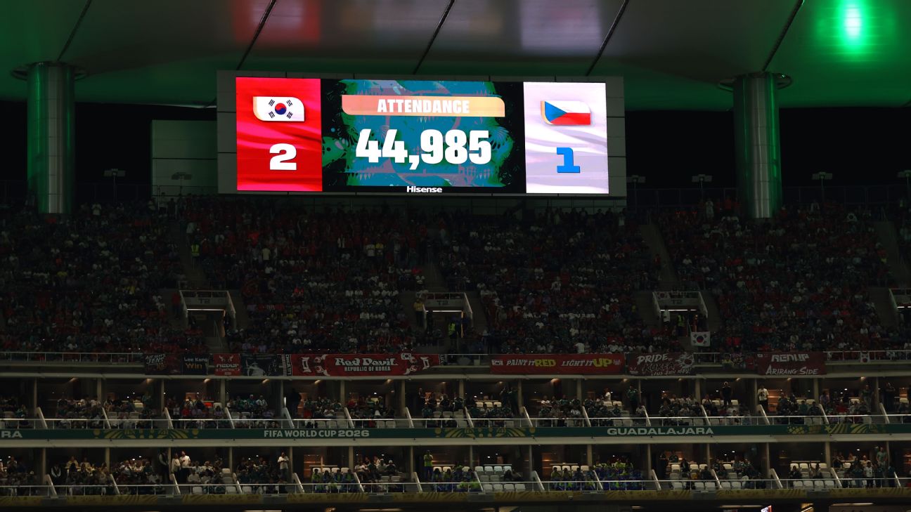 FIFA为世界杯南韩对捷克比赛出席人数辩护 空座现象引发质疑